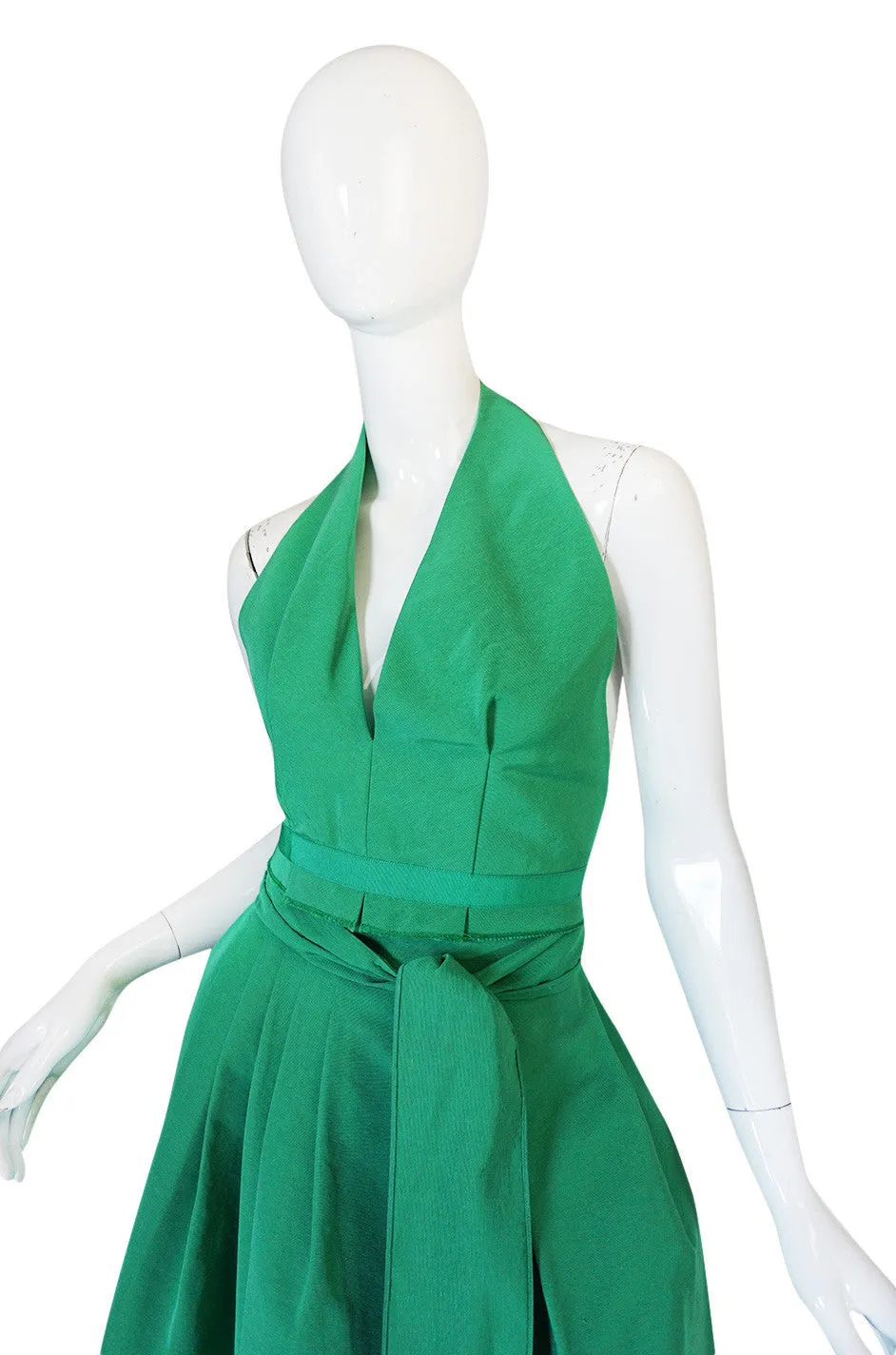 1960s Pauline Trigere Backless Structured Halter & Skirt Dress Set