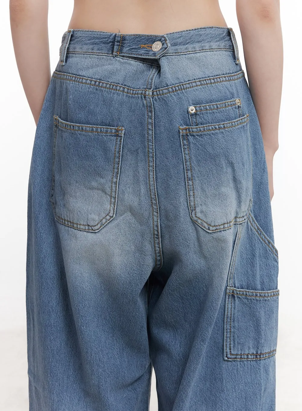 Annaelle Washed Wide-Leg Jeans CM519