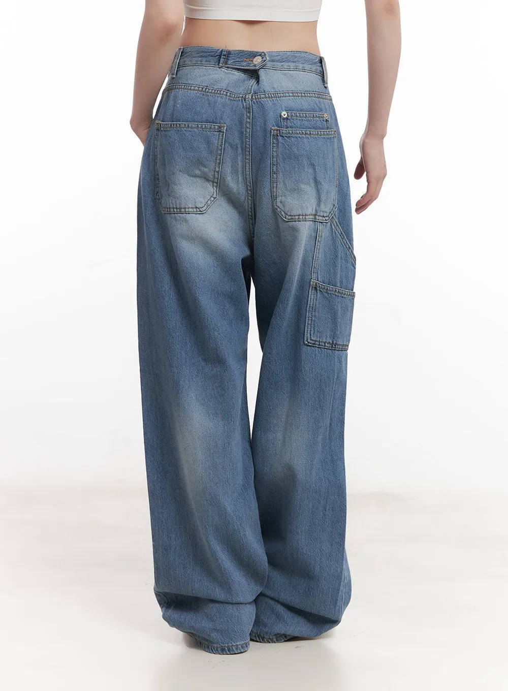 Annaelle Washed Wide-Leg Jeans CM519