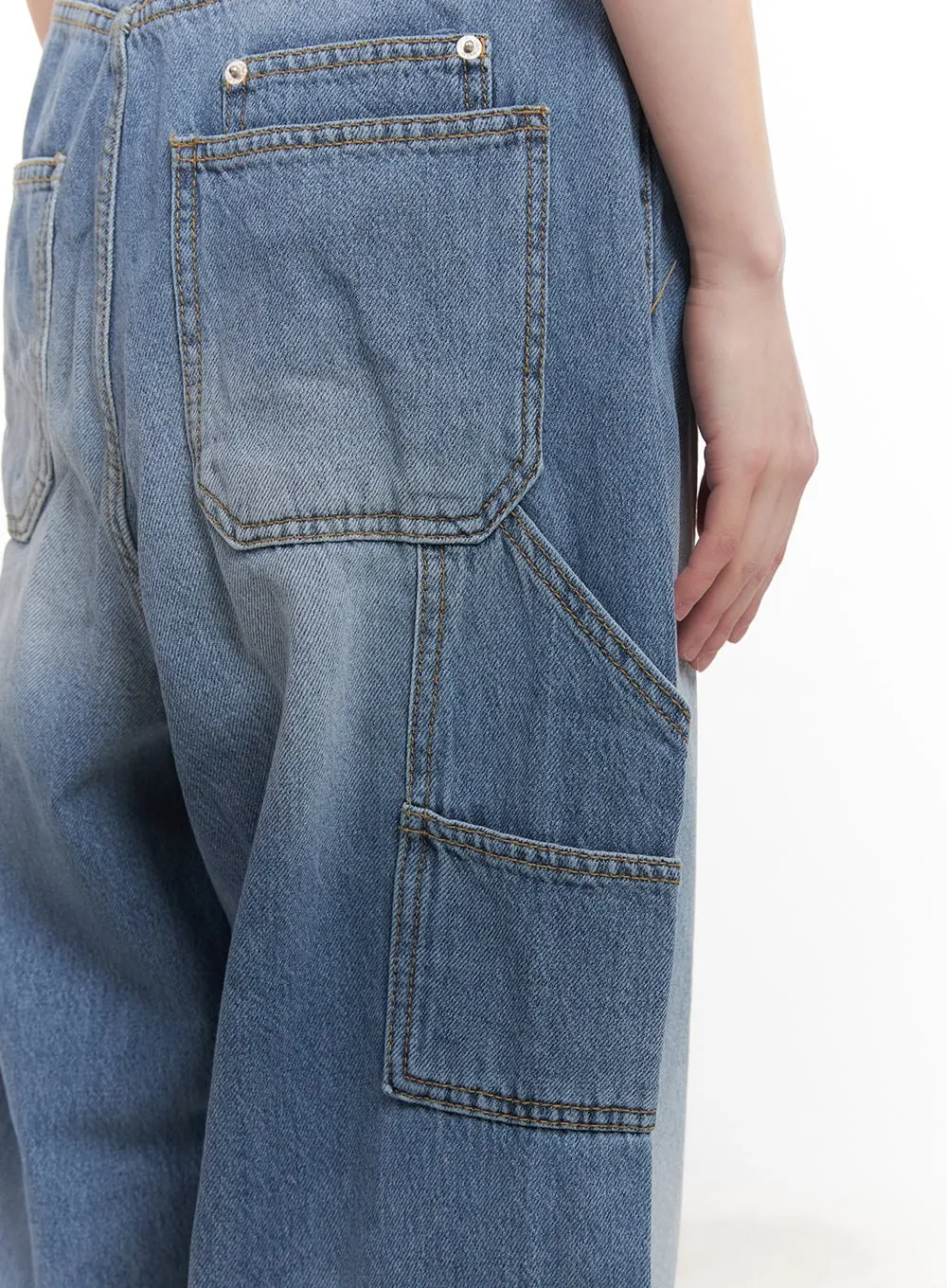 Annaelle Washed Wide-Leg Jeans CM519