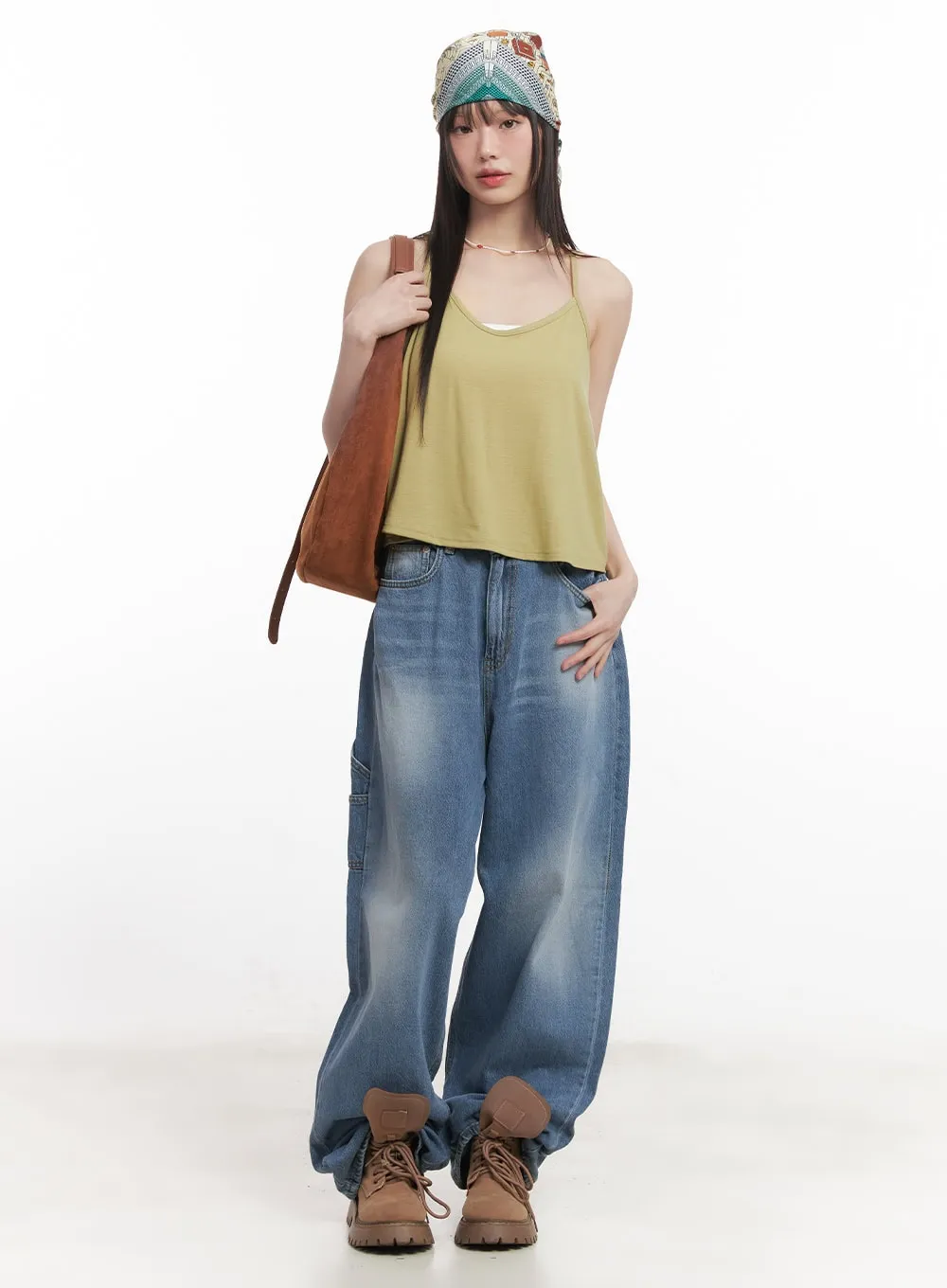 Annaelle Washed Wide-Leg Jeans CM519
