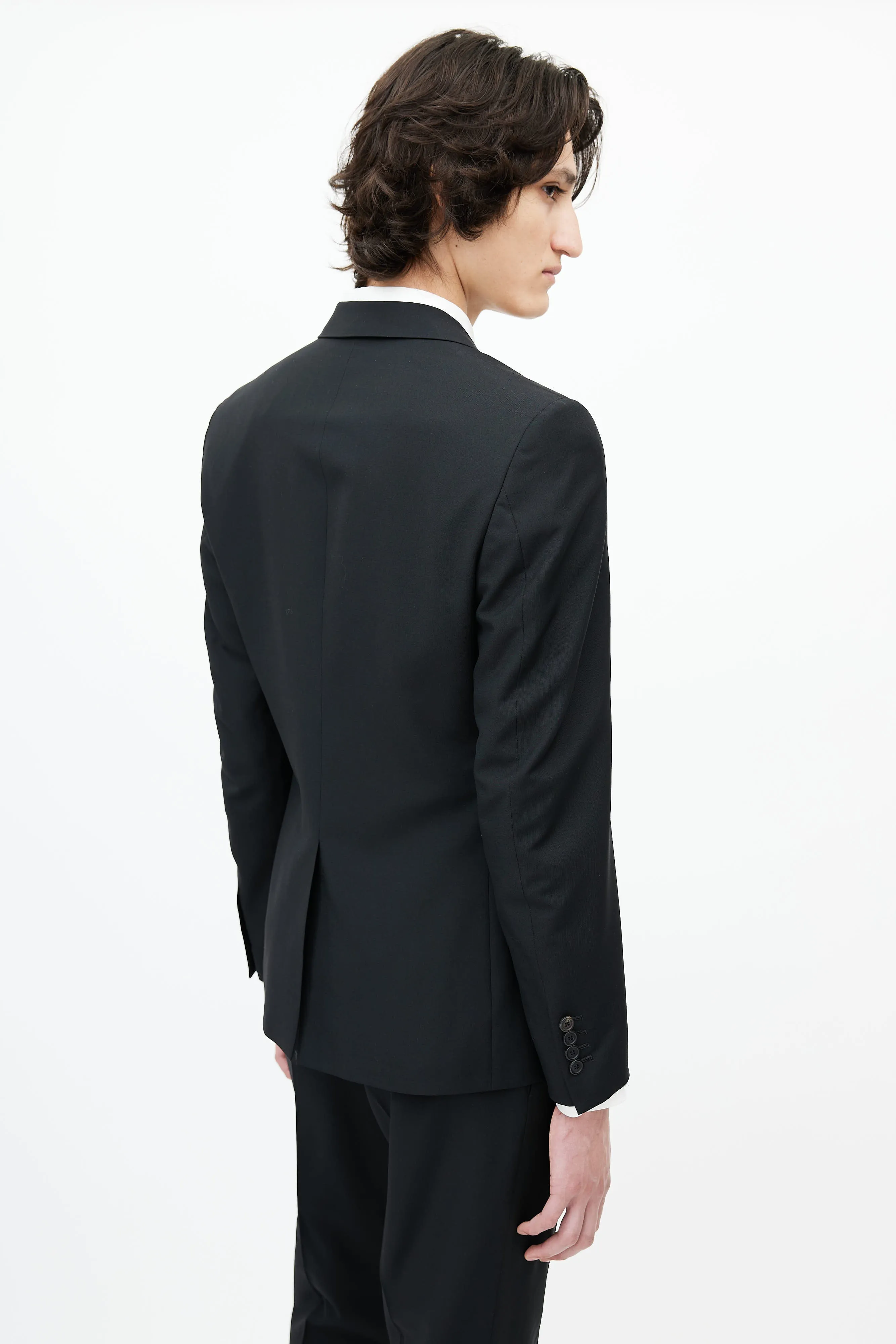 Black Wool Two Piece Suit