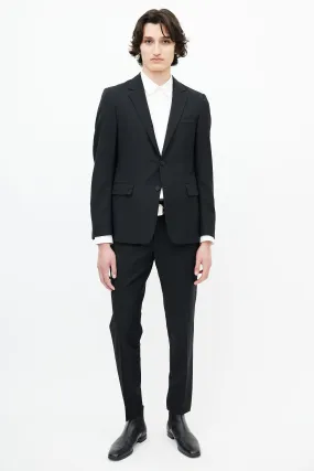 Black Wool Two Piece Suit
