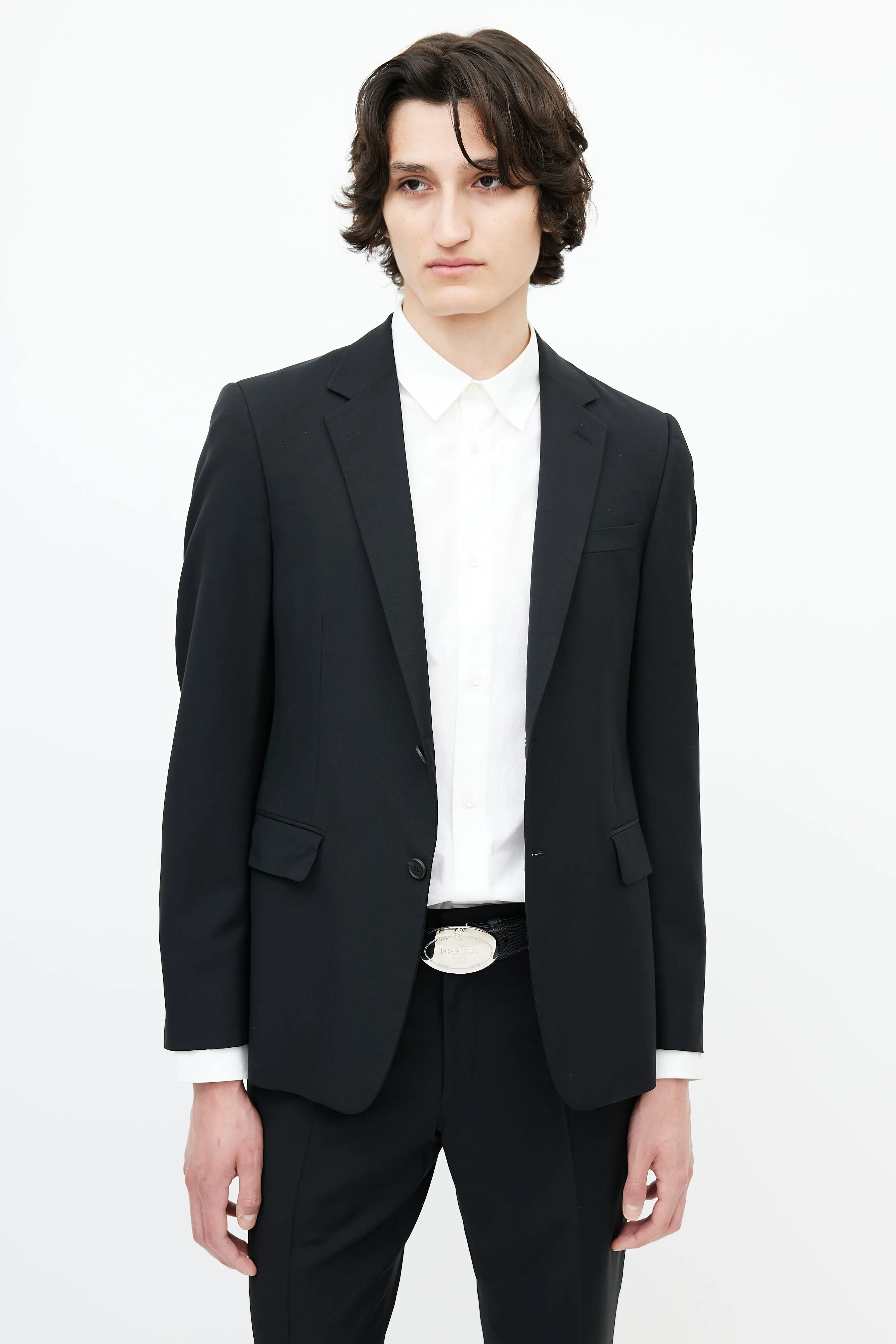 Black Wool Two Piece Suit