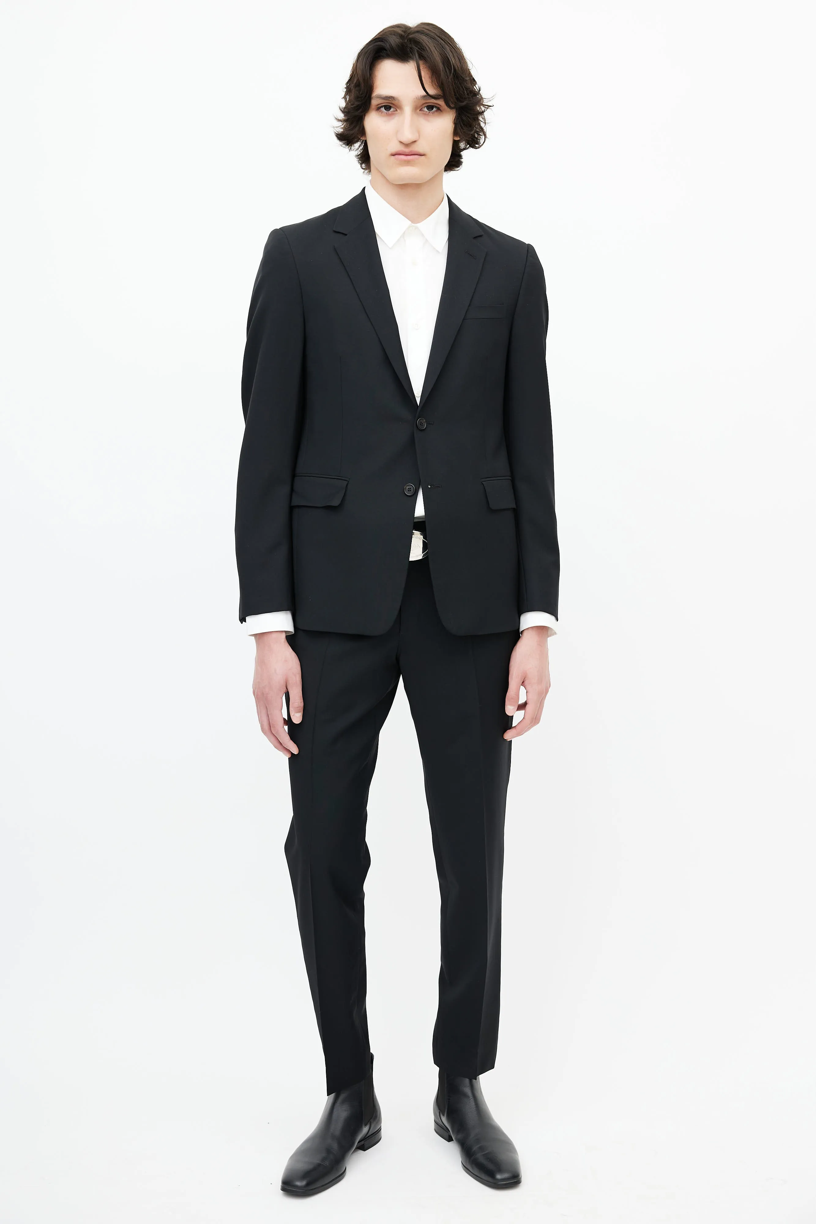Black Wool Two Piece Suit