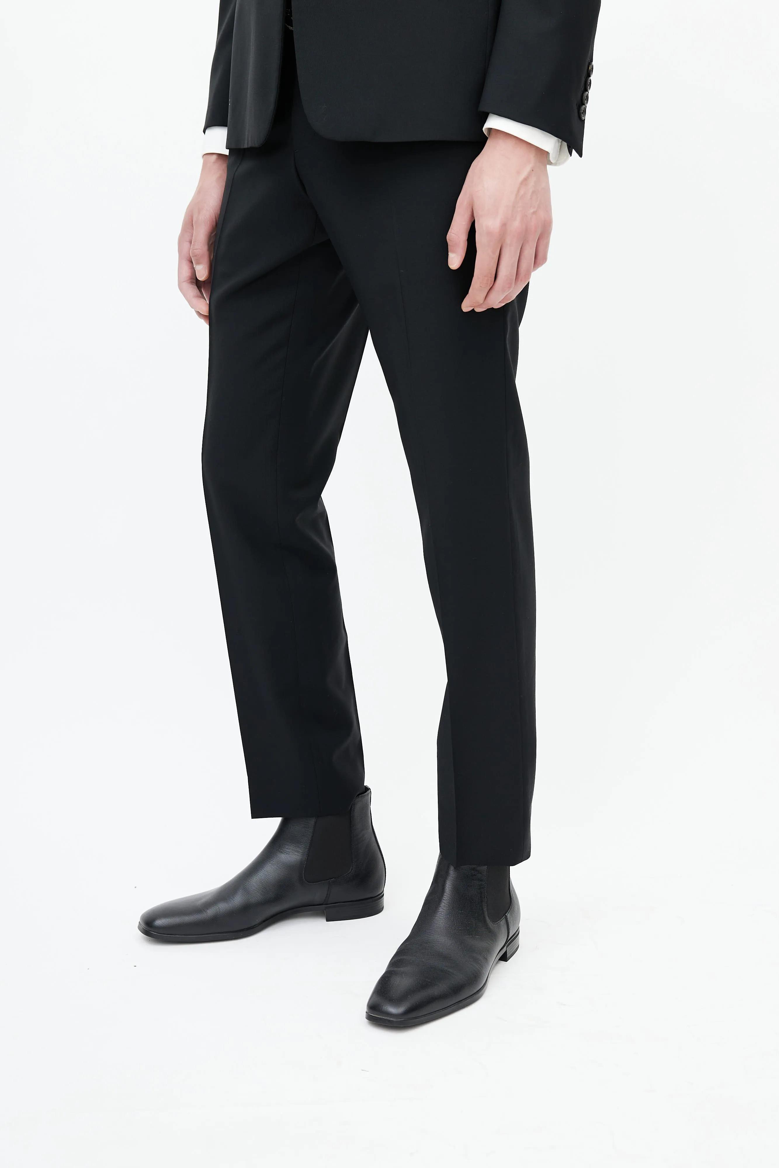 Black Wool Two Piece Suit
