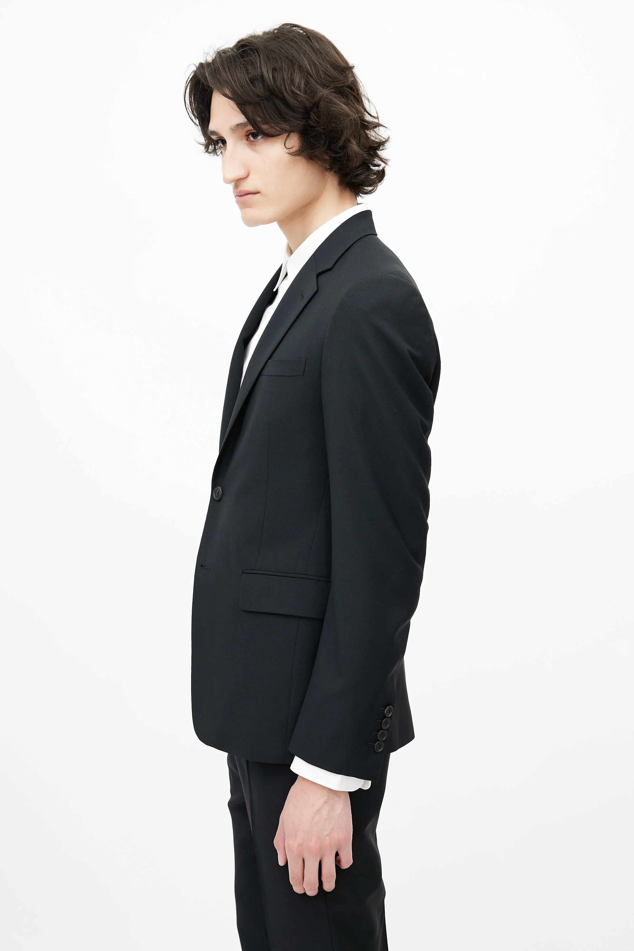 Black Wool Two Piece Suit