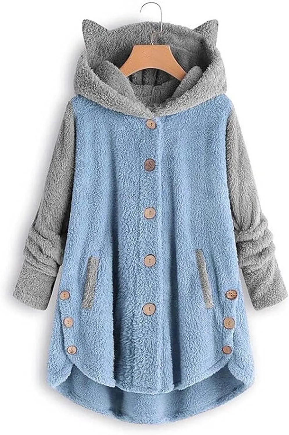 ChicCrate Womens Jacket Warm Fleece Teddy Fuzzy Wool Biker Fur Jackets Coats Loose Sherpa Outerwear Cardigan
