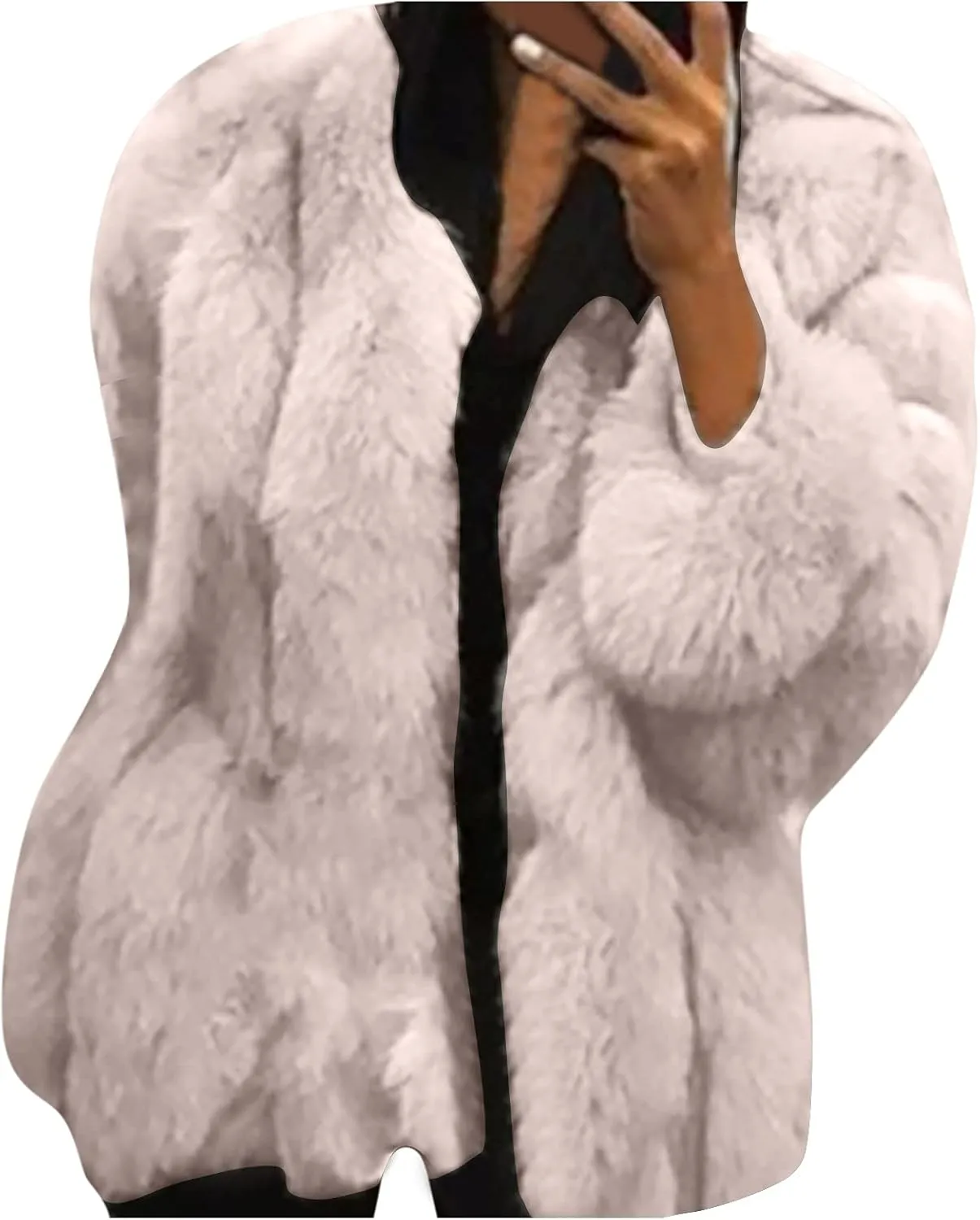 ChicCrate Women's Winter Coat 2025 Sherpa Fleece Shearling Trendy Jackets Warm Clothes Oversized Open Front Cardigan Outwear