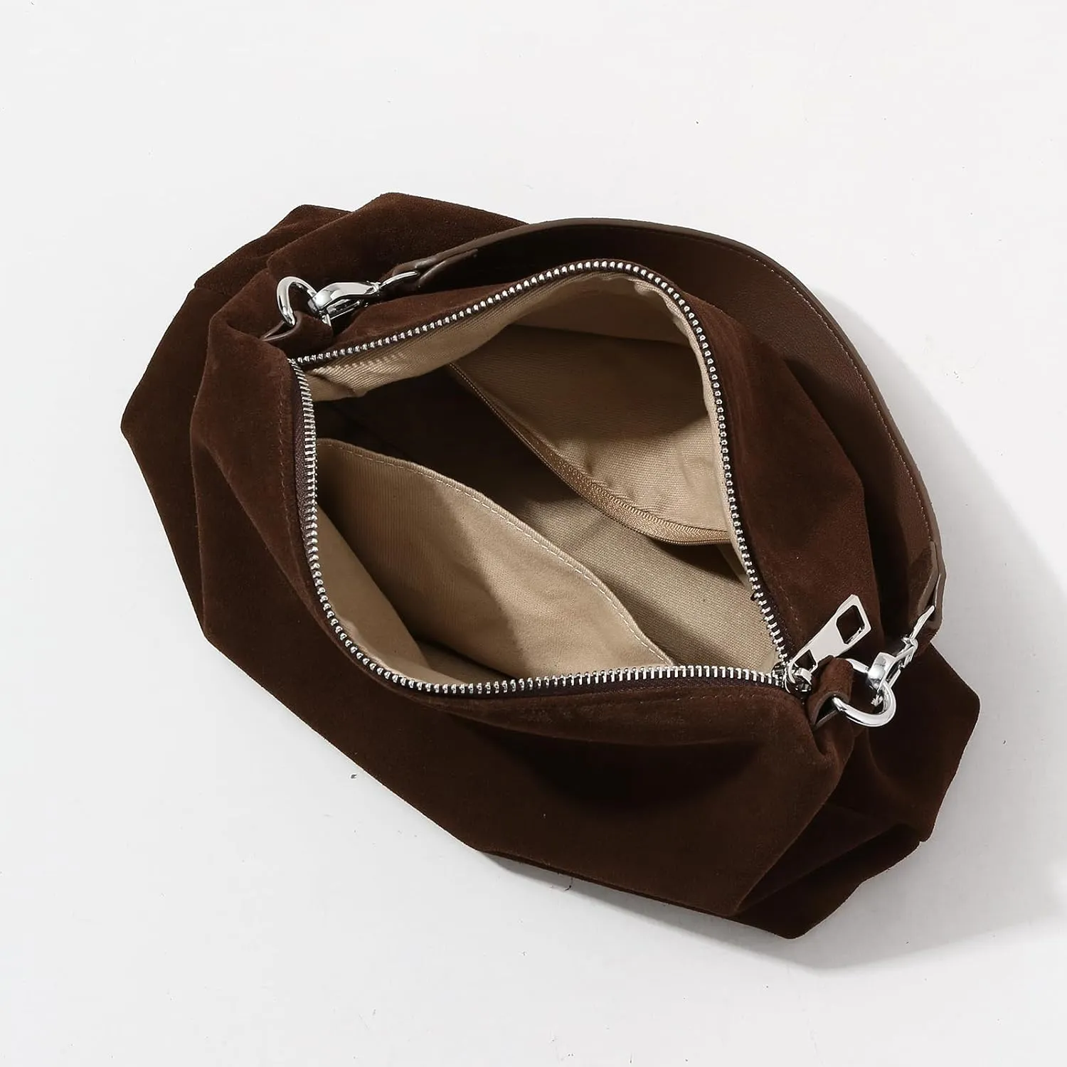 Genuine Leather Suede Tote Bags for Women, Vintage Suede Slouchy Hobo Shoulder Crossbody Bags