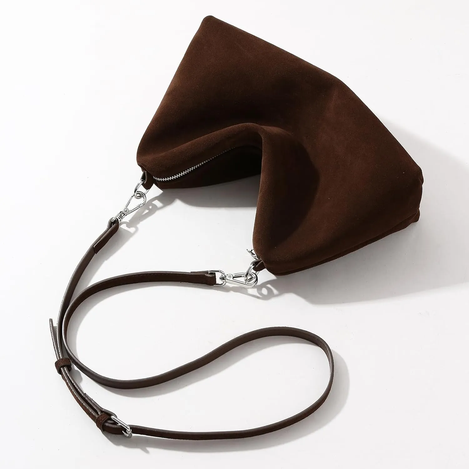 Genuine Leather Suede Tote Bags for Women, Vintage Suede Slouchy Hobo Shoulder Crossbody Bags