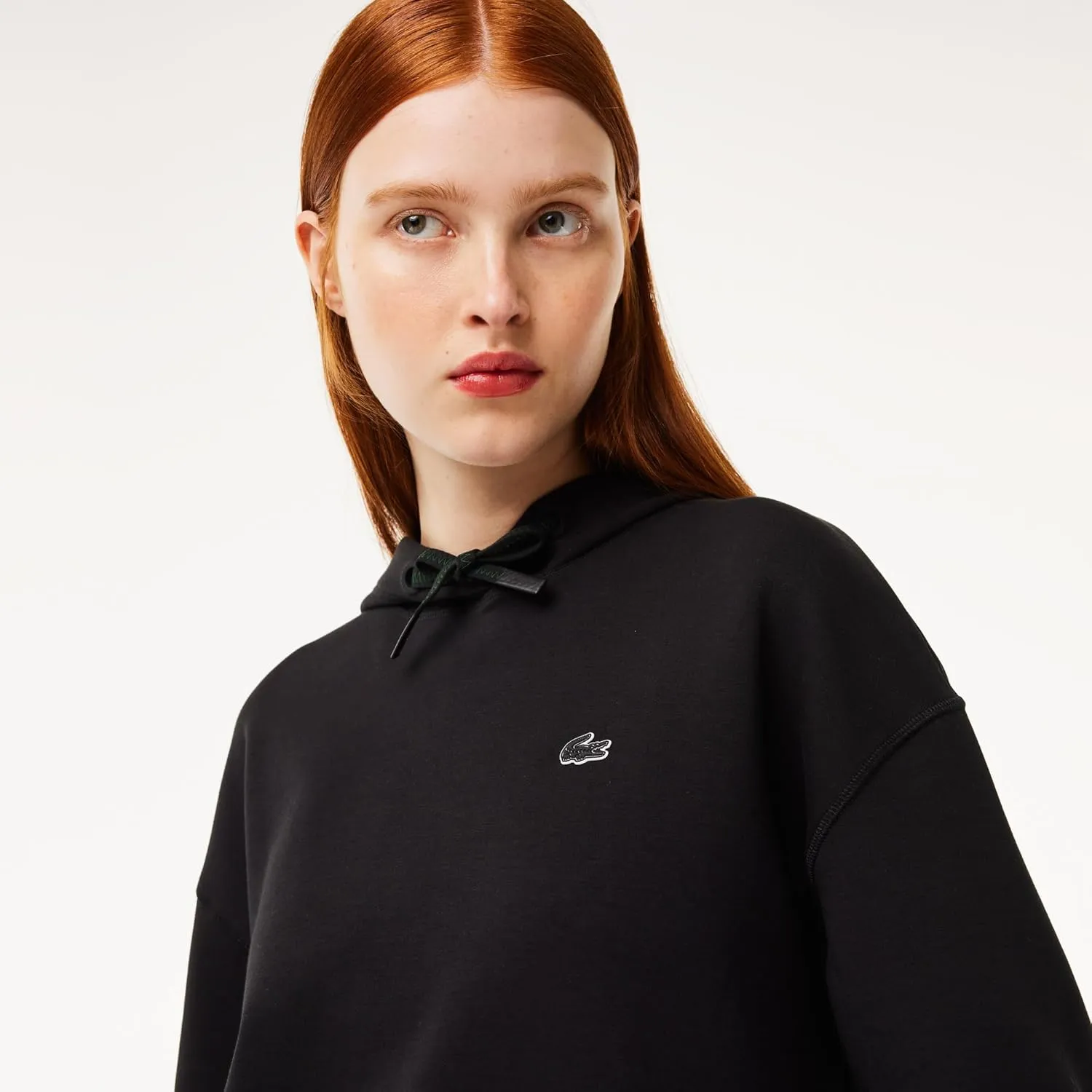 Lacoste Women's Short Cut Cutton Hoodie