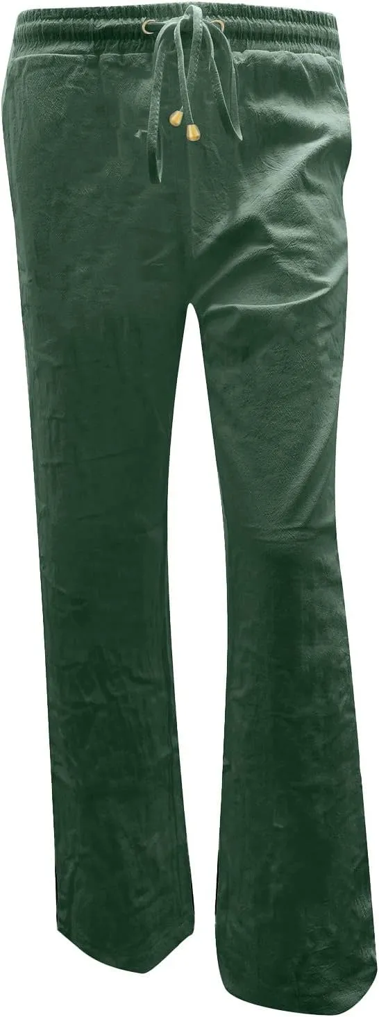 Lounge Pants Women With Pockets Loose Fit Petite Dressy Trouser 2025 Trendy Straight Leg Stretch Linen Sweatpant