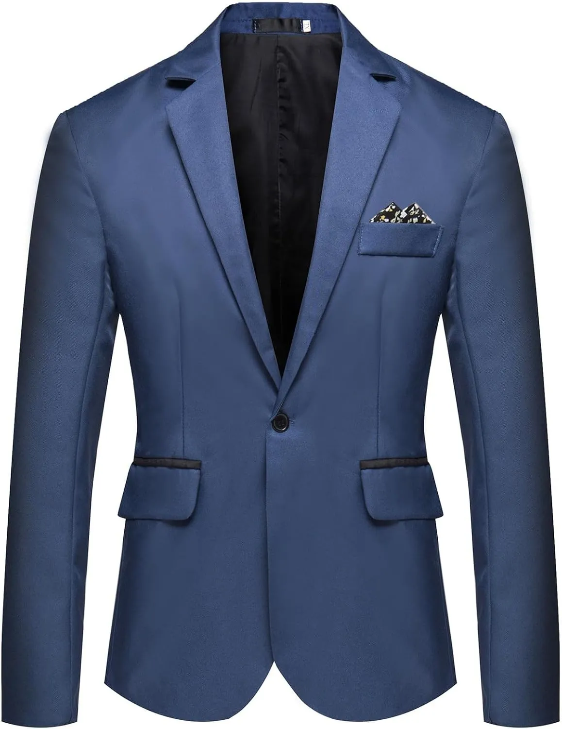 Mens One Button Party Wedding Banquet Suit Jacket Slim Fit Solid Color Tuxedo Blazer Casual Lightweight Dress Sport Coat