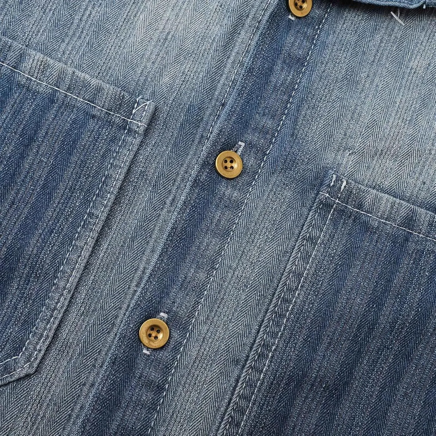MenS Retro Cotton Denim Jacket Spring Loose Jeans Coat Japanese Washed Denim Shirt