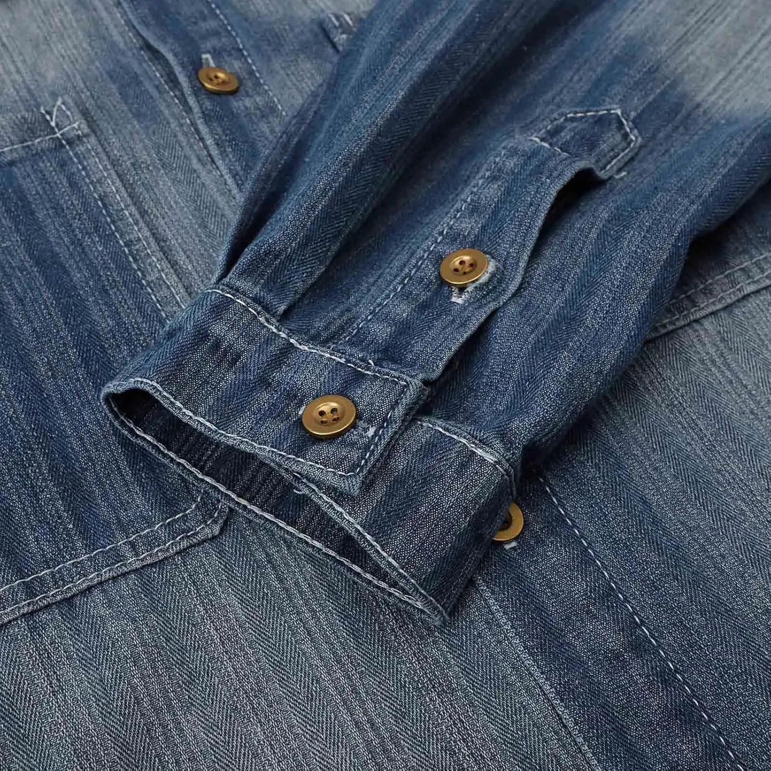 MenS Retro Cotton Denim Jacket Spring Loose Jeans Coat Japanese Washed Denim Shirt