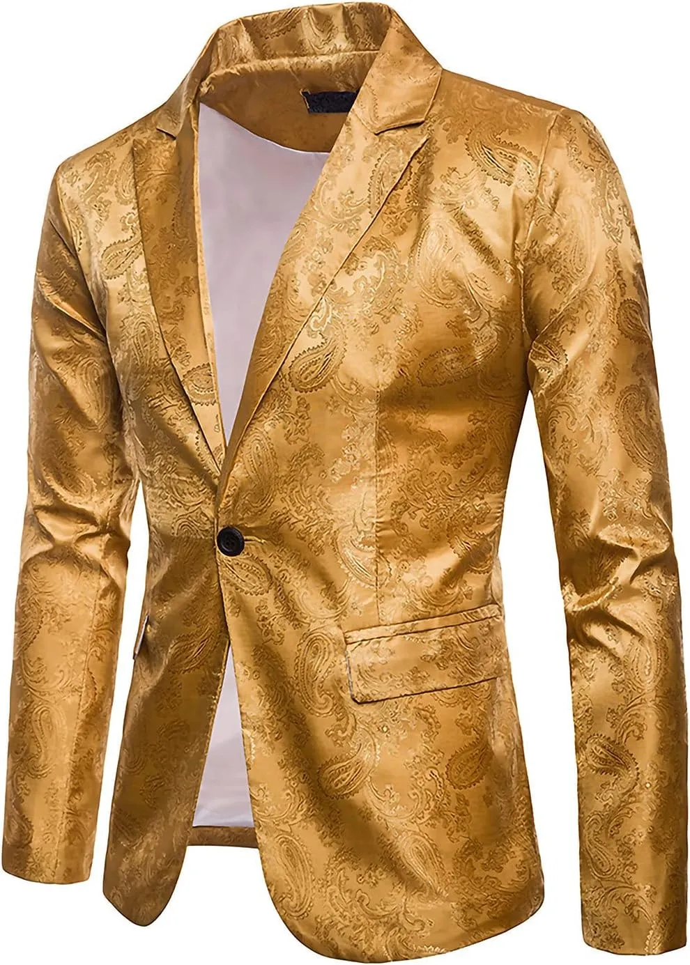 Men’s Suit 2-Piece Blazer Dress Business Tuxedo Slim Fit One Button Coat Jacket & Pants Set for Wedding Party