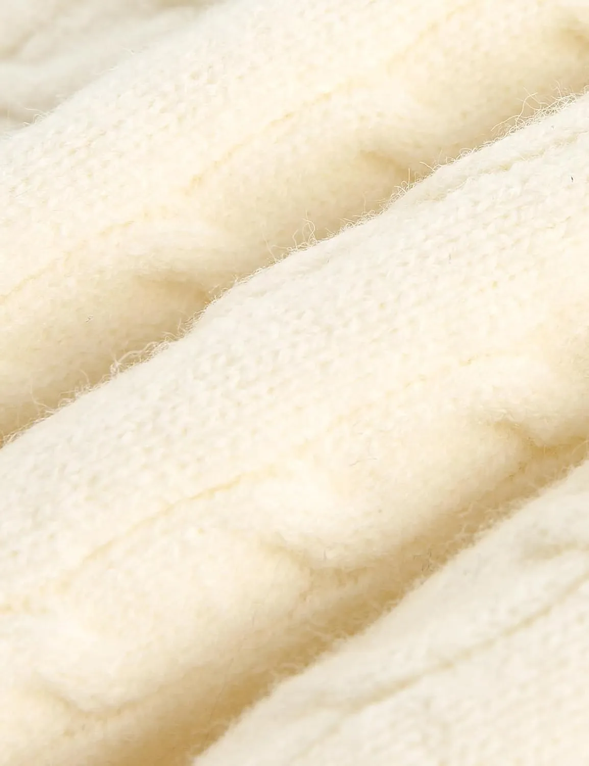Men's Women's Fall Crewneck Pullover Sweater Chunky Cable Knit Sweater Casual Twist Textured Fisherman Top