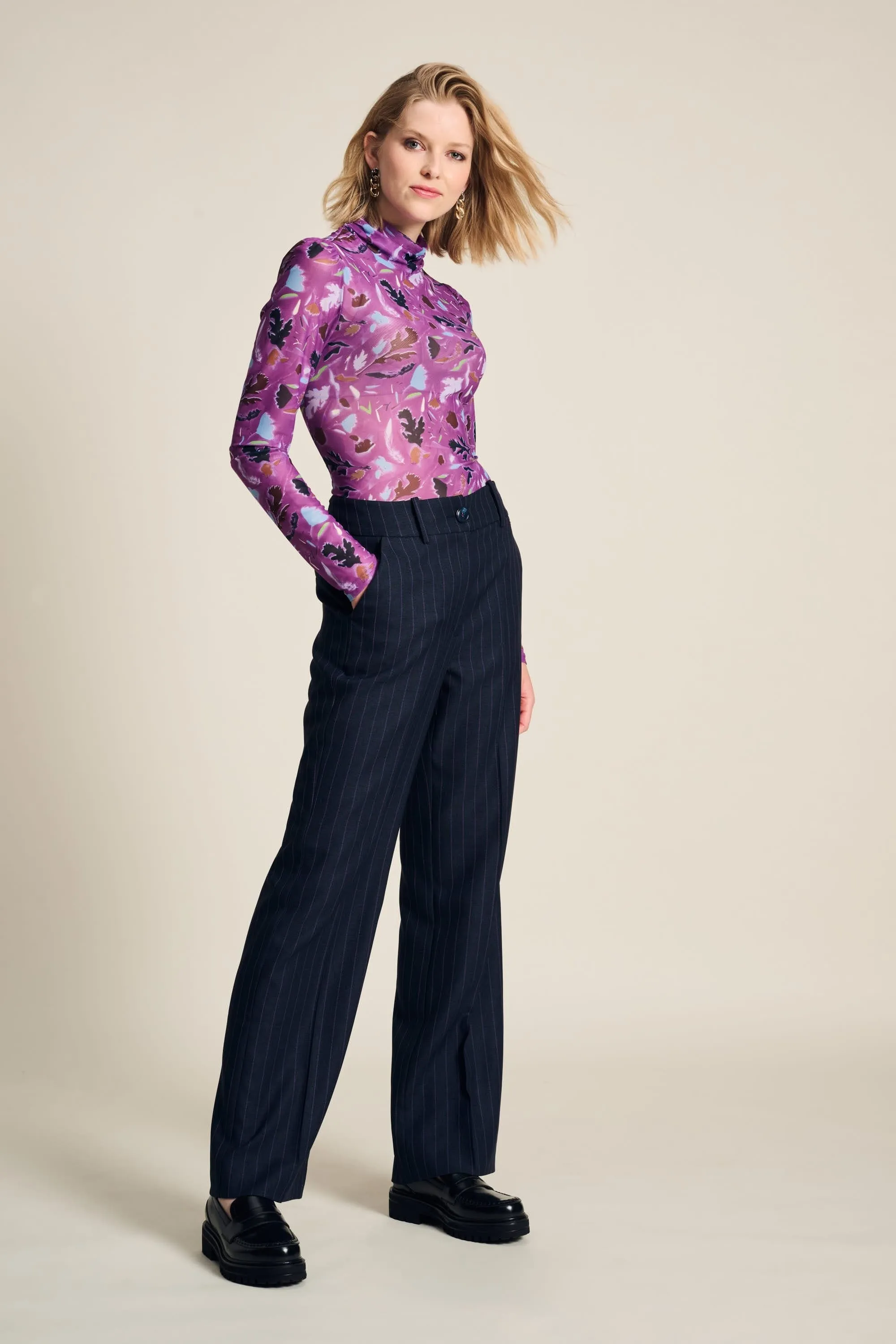 PANTS - Striped Midnight Blue