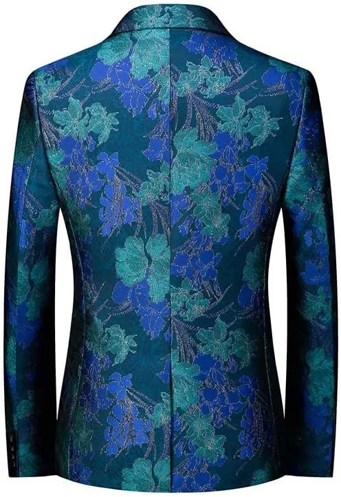 Printing Party Prom Blazer Autumn Men Blazer Jacket Men Slim Fit Business Dress Suit Coat Jackets