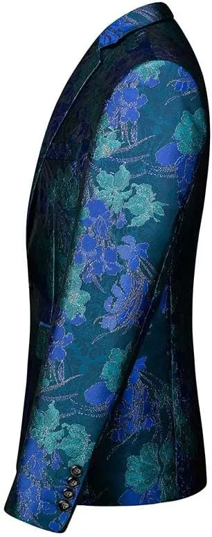 Printing Party Prom Blazer Autumn Men Blazer Jacket Men Slim Fit Business Dress Suit Coat Jackets