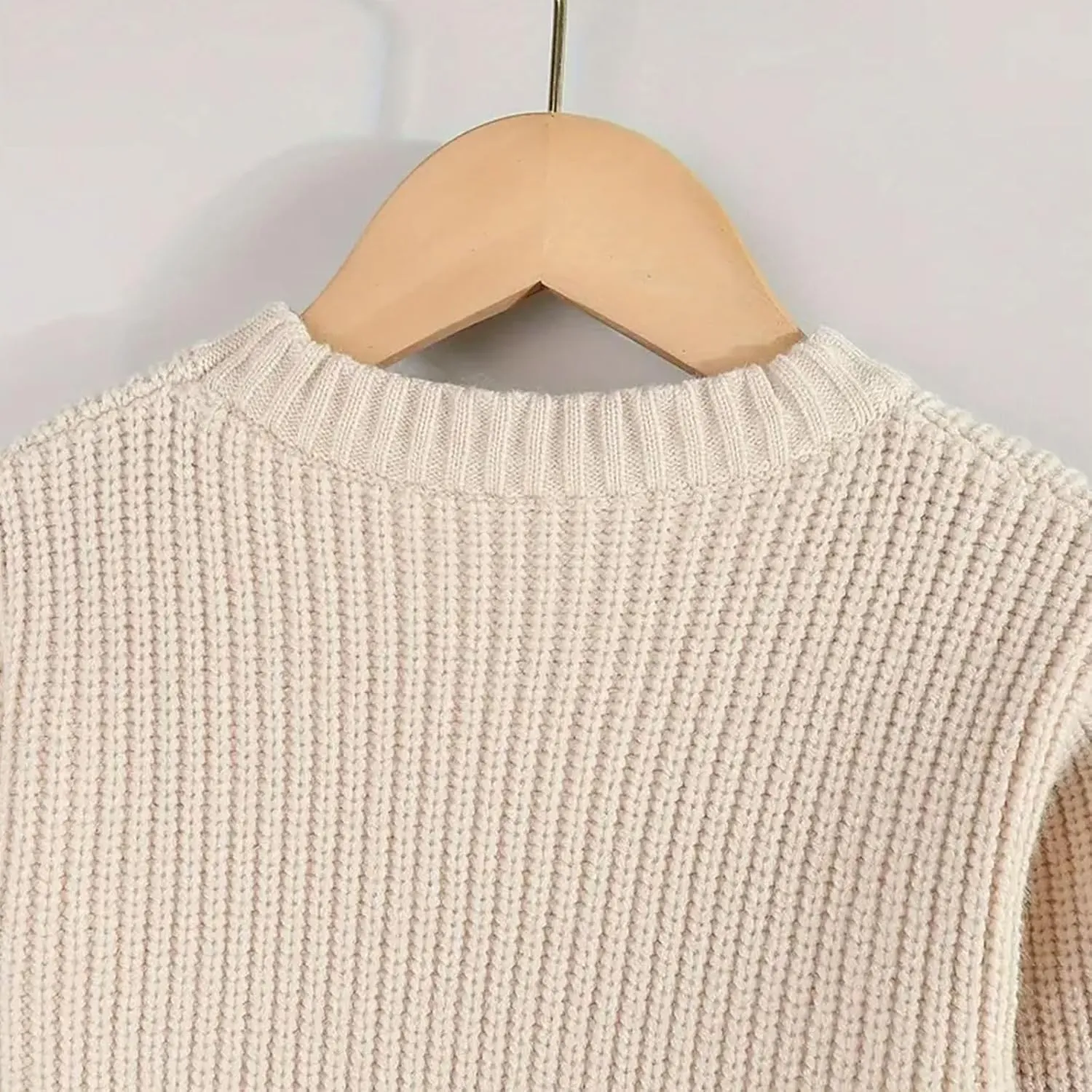 ROMPERINBOX Baby Knit Sweater Girl Boy Long Sleeve Chunky Sweater Fall Winter Warm Toddler Pullover Crewneck Tops Sweatshirt