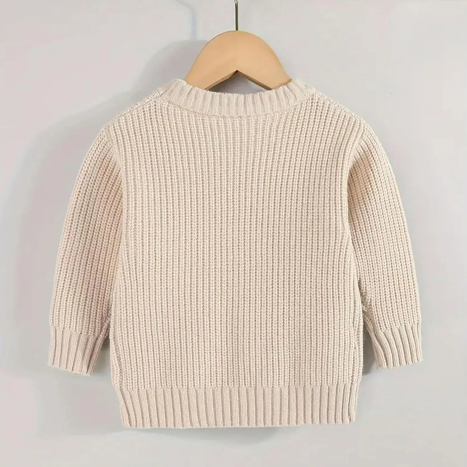 ROMPERINBOX Baby Knit Sweater Girl Boy Long Sleeve Chunky Sweater Fall Winter Warm Toddler Pullover Crewneck Tops Sweatshirt