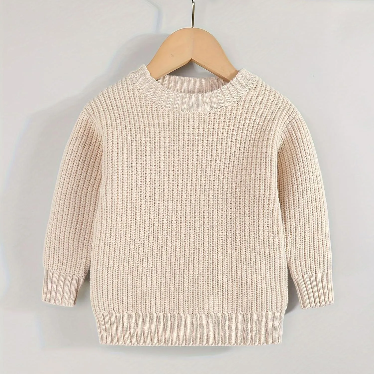 ROMPERINBOX Baby Knit Sweater Girl Boy Long Sleeve Chunky Sweater Fall Winter Warm Toddler Pullover Crewneck Tops Sweatshirt