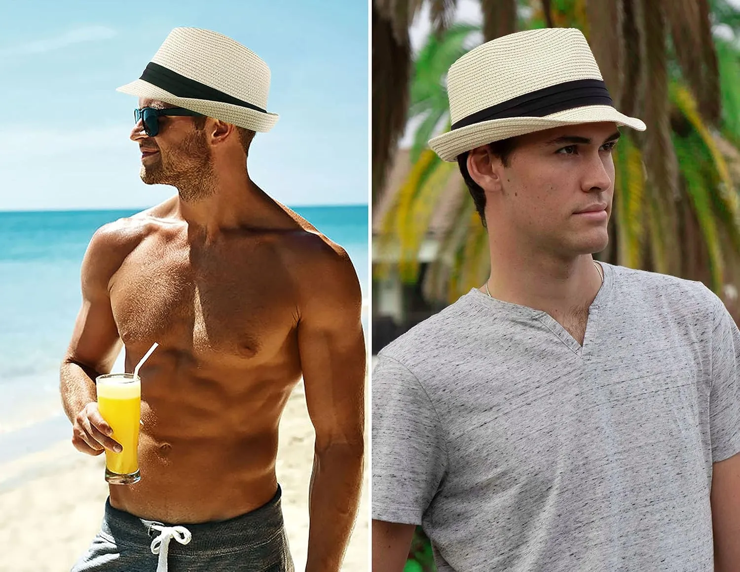 Simplicity Fedora for Men Women Unisex Men's Women's Classic Manhattan Structured Gangster Trilby Fedora Hat