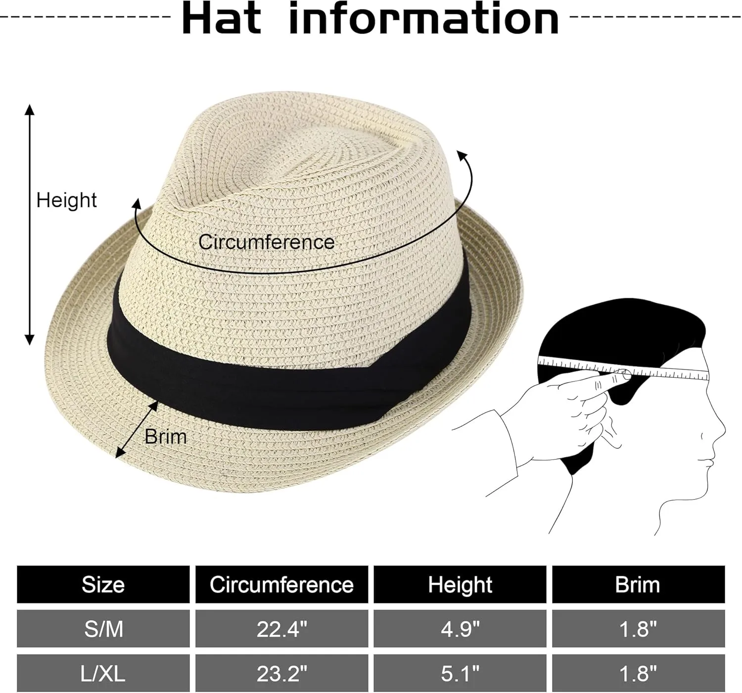 Simplicity Fedora for Men Women Unisex Men's Women's Classic Manhattan Structured Gangster Trilby Fedora Hat