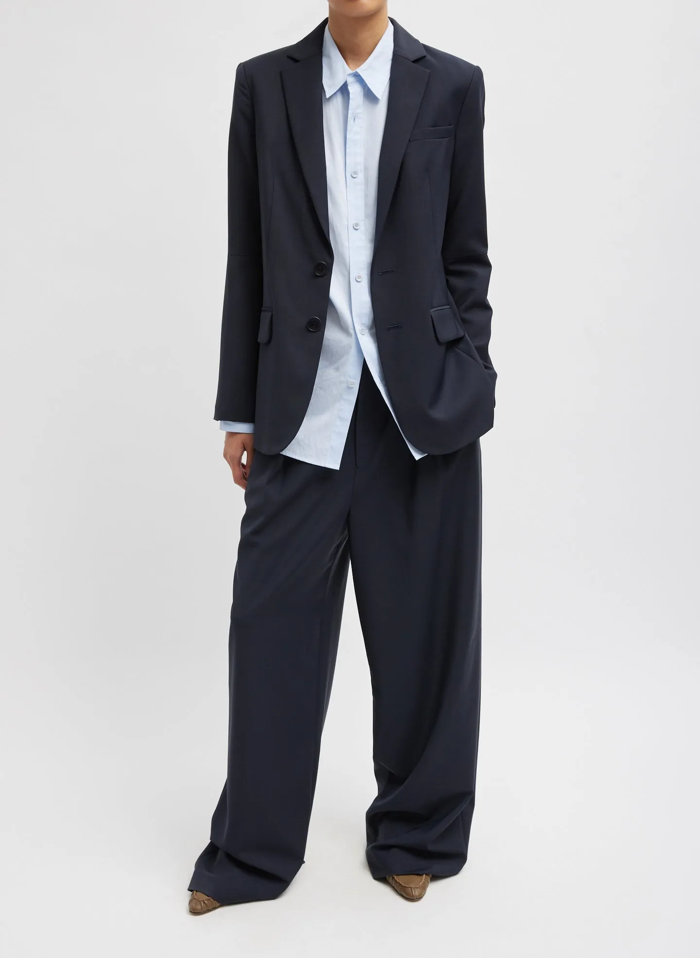Tropical Wool Cutout Sleeve Marlon Blazer