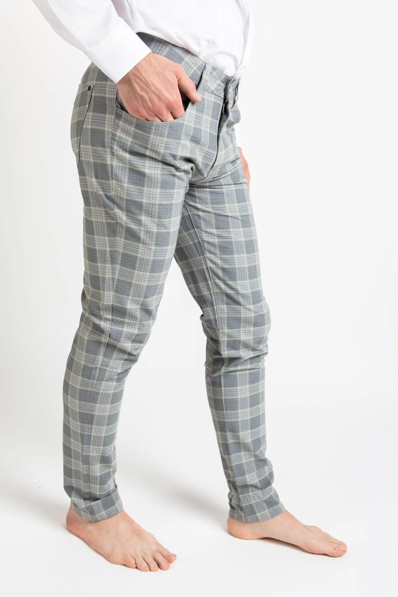Trousers P1508 - Checkered Grey
