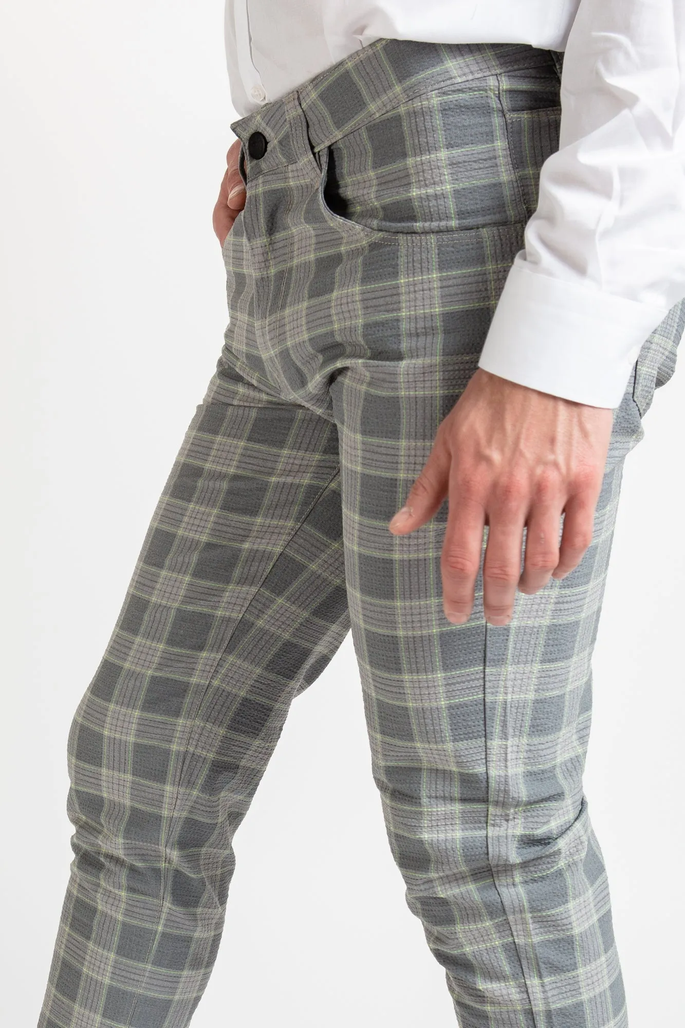 Trousers P1508 - Checkered Grey