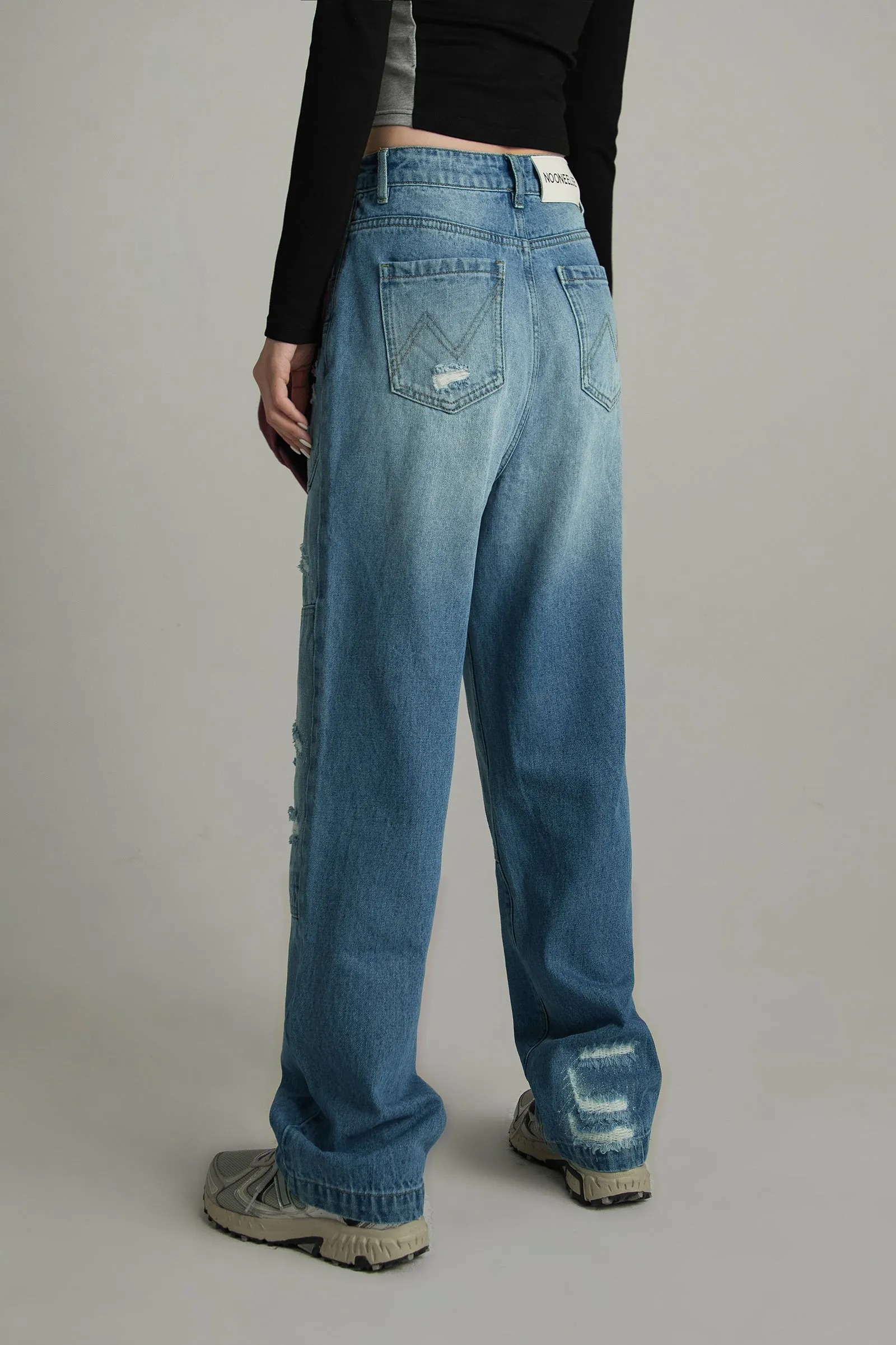 Vintage Washed Wide Jeans