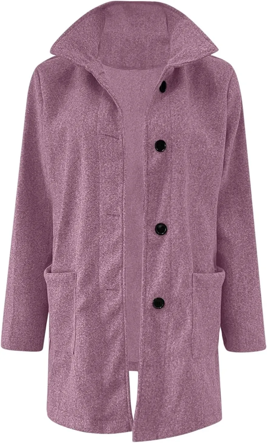 Womens Blazer Dressy Casual,Wool Cardigan Coats with Pockets Ladies Lapel Long Womens Blazer Dresses Midi Length