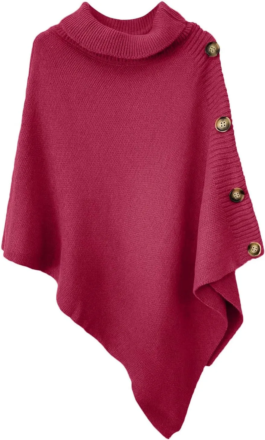 Womens Knit Sweater Oversized Turtleneck Sweater Drop Shoulder Crewneck Sweater Long Sleeve Sweaters Outerwear