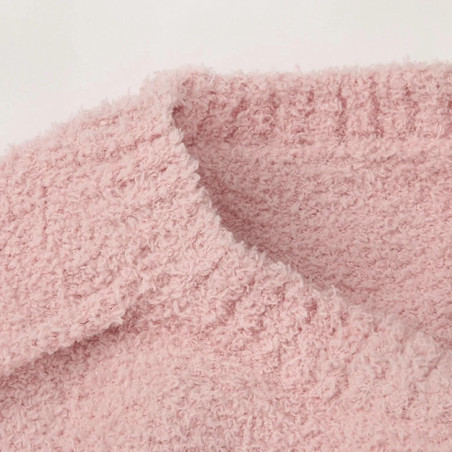 Womens Oversized Knit Sweater Creweneck Fleece Sweater Knit Chunky Loose Pullover Round Neck Plush Sweater